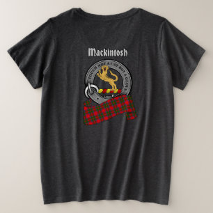 Camiseta Plus Size Crachá Clã Mackintosh & Tartan (Trás)