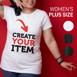 Camiseta Plus Size CRIE-O-SEU DIY Personalizado envie seu design Cami