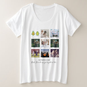 Camiseta Plus Size Crie presentes de colagem de fotos do seu melhor a