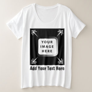 Camiseta Plus Size Crie Seus Próprios presentes personalizados de Mod