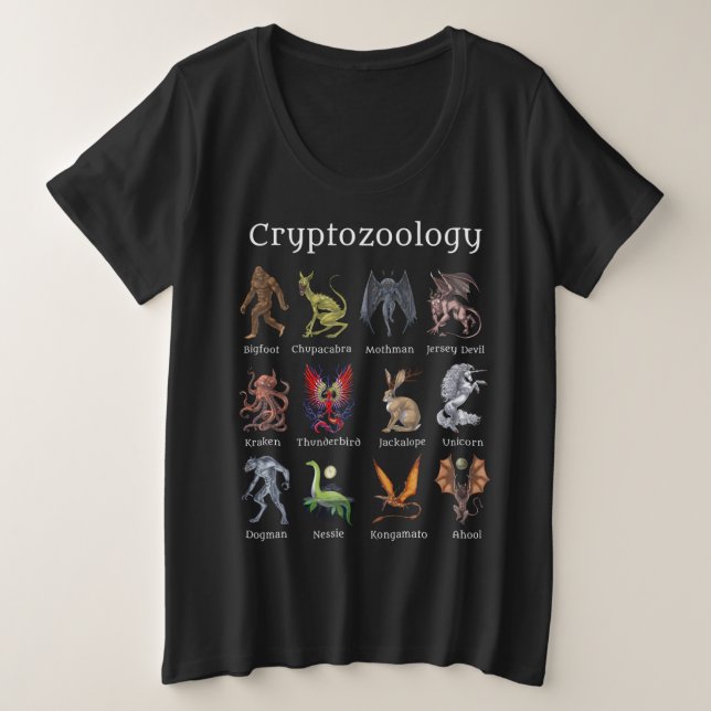 Camiseta Plus Size Criptozoologia Criptide Criptozoologia (Frente do Design)