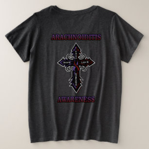 Camiseta Plus Size Cruzamento/Sensibilização... Aracnoidite