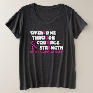 Camiseta Plus Size CURE...Cancer de peito
