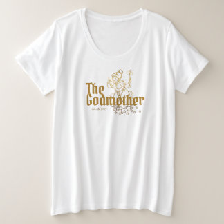 Camiseta Plus Size Customizável feericamente Dourado a madrinha
