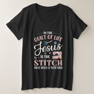 Camiseta Plus Size Cute abandonou a vida Jesus Cristo Palavras Religi
