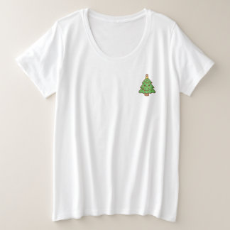 Camiseta Plus Size Cute Kawaii Christmas Tree Shirt • Cute Holiday Gi
