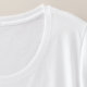 Camiseta Plus Size Dachshund Através da Neve Básica Mais T-Shirt Tama (Detalhe - colarinho)
