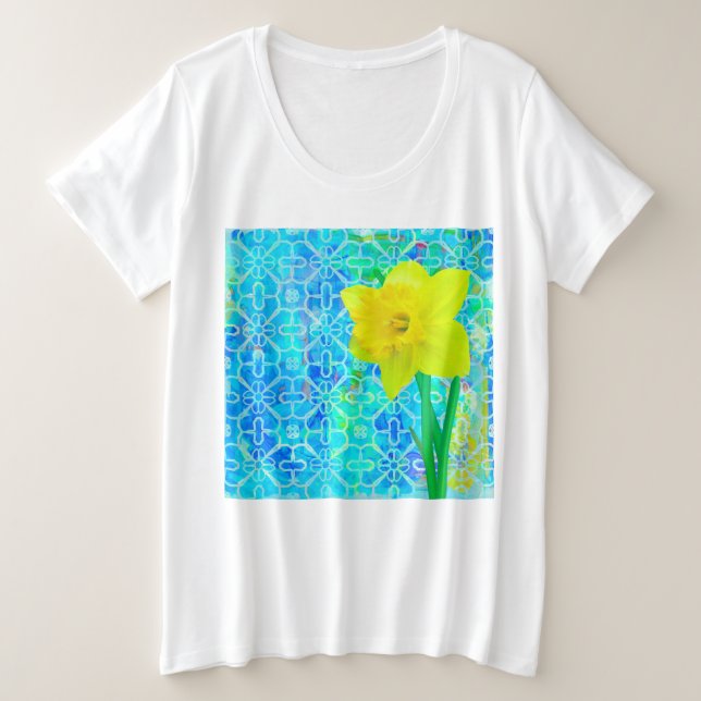 Camiseta Plus Size Daffodil (Frente do Design)