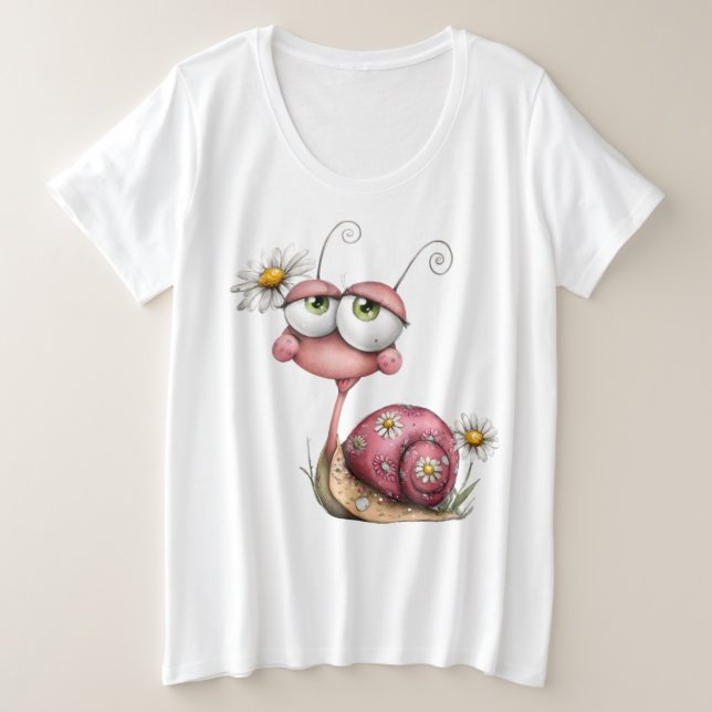 Camiseta Plus Size Dama da Natureza#3 (Frente do Design)
