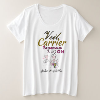 Camiseta Plus Size Dama de honra 