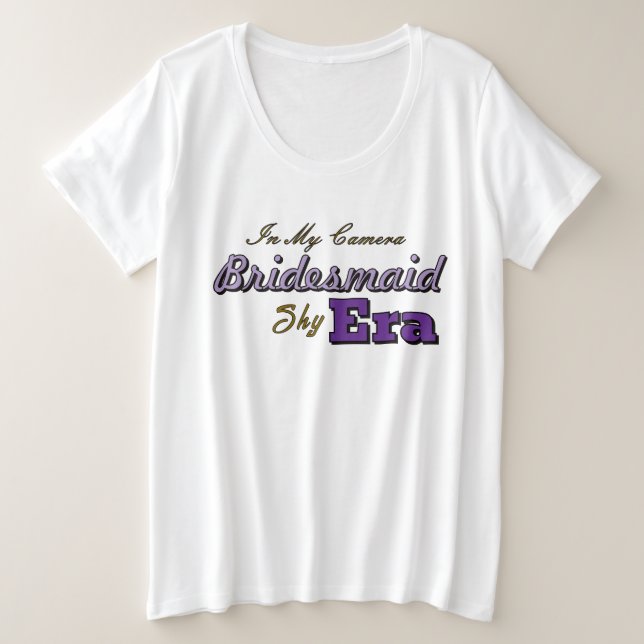 Camiseta Plus Size Dama de honra  (Frente do Design)