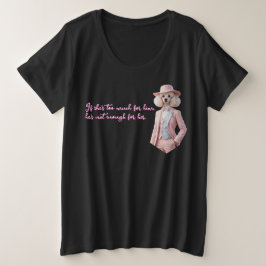 Camiseta Plus Size Dama Poodle palavras sábias você é suficiente