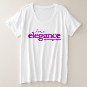 Camiseta Plus Size Damasco da elegância verdadeira & parte superior