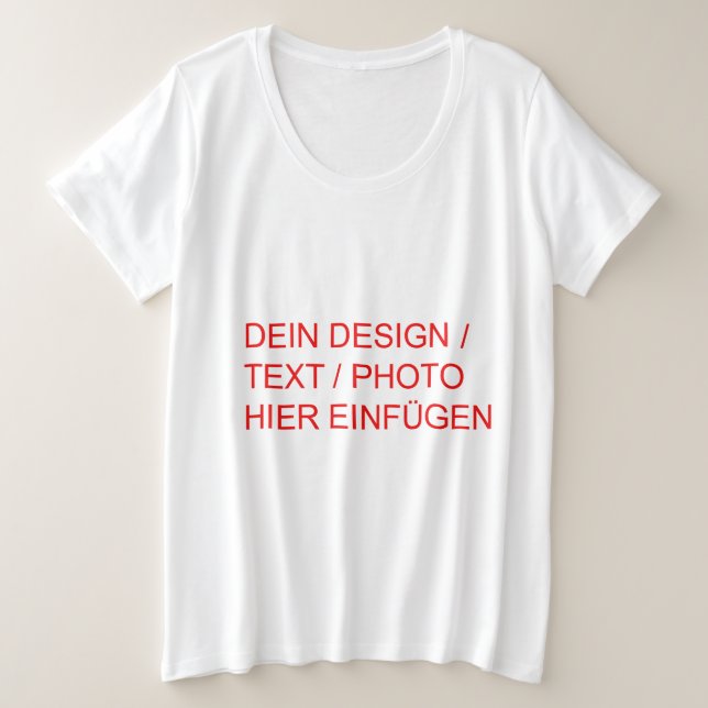 Camiseta Plus Size Damen T-Shirt Plus Size Basic personalisiert  (Frente do Design)