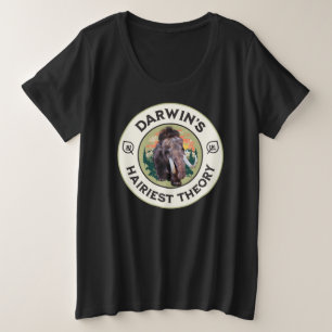 Camiseta Plus Size Darwin’s Teoria Mais Peluda Mamute Lanudo