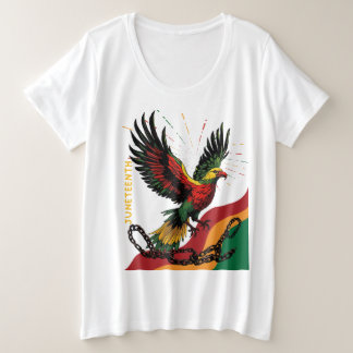 Camiseta Plus Size Décima-Junta de aves livres a soar em correntes ab