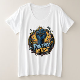 Camiseta Plus Size Décimo círculo emblema com braço interbloqueado