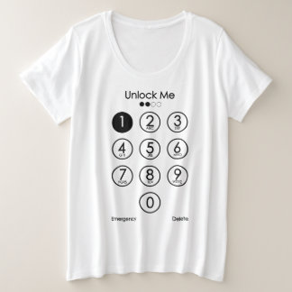 Camiseta Plus Size Desbloqueie-me - Tecnologia Geek Divertida