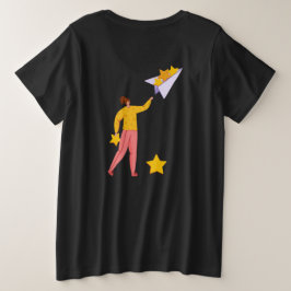 Camiseta Plus Size desenho do tema Avião