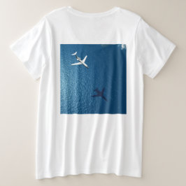 Camiseta Plus Size desenho tema avião