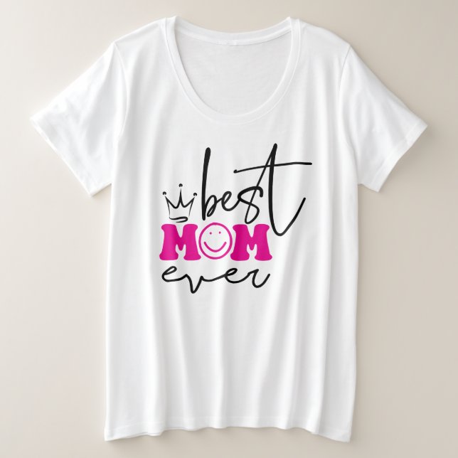 Camiseta Plus Size Design-63344 da Melhor Mãe (Frente do Design)