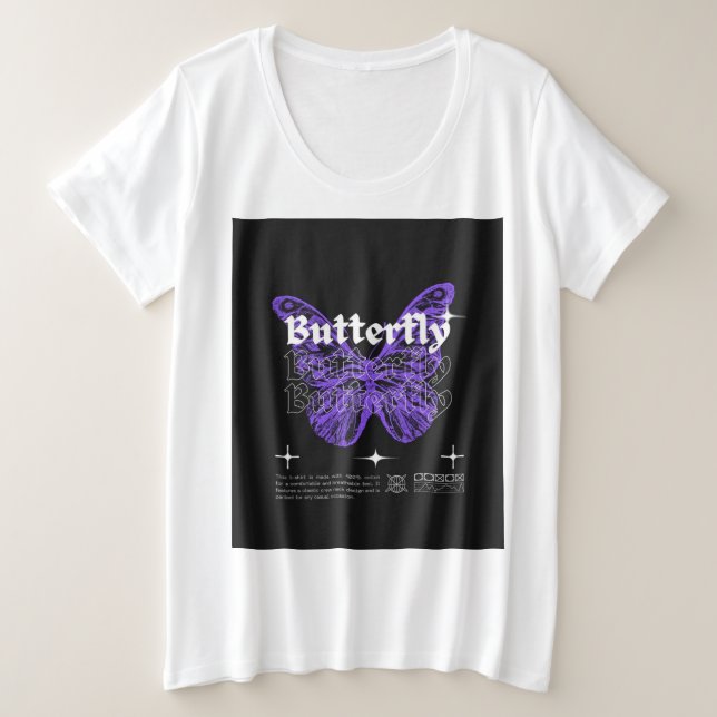 Camiseta Plus Size Design de Butterflie (Frente do Design)