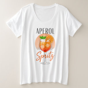 Camiseta Plus Size Design de Coquetel Aperol Spritz