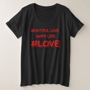 Camiseta Plus Size Design de Expressão BONITA "AMOR BONITO". Compre