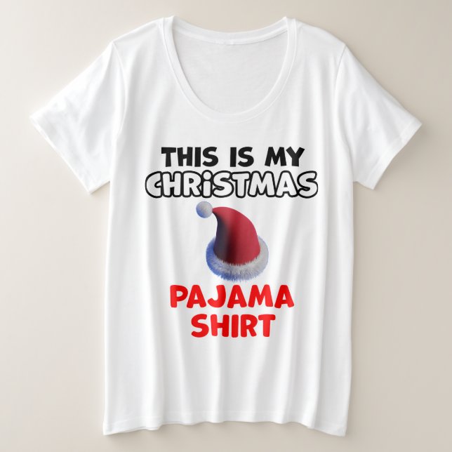 Camiseta Plus Size Design de Natal do Pajama (Frente do Design)