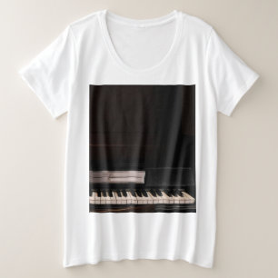 Camiseta Plus Size Design de Piano Incrível