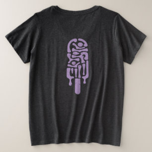 Camiseta Plus Size Design Vintage de Picolé de Surf Abstrato