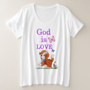Camiseta Plus Size Deus é amor
