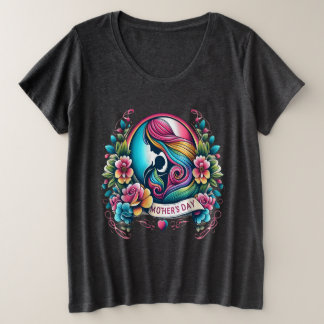 Camiseta Plus Size Dia das Mães de Tamanho Superior