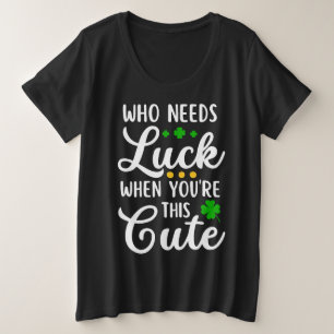 Camiseta Plus Size Dia das Mulheres engraçado de São Patrício