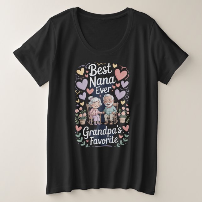 Camiseta Plus Size Dia dos Avós (Frente do Design)