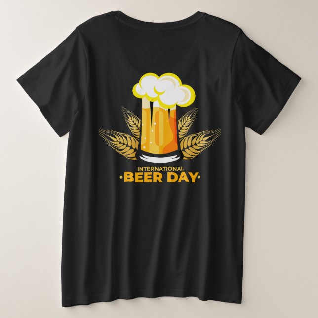Camiseta Plus Size Dia Internacional da Cerveja (Verso do Design)