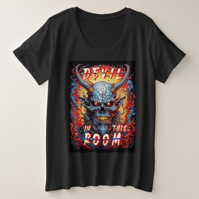 Camiseta Plus Size Diabo Nesta Sala (Frente do Design)