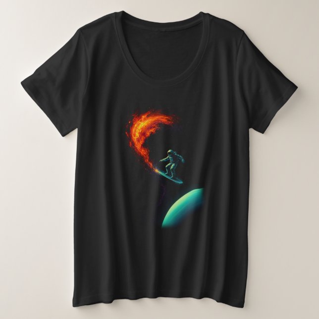 Camiseta Plus Size Divergência Cósmica (Frente do Design)