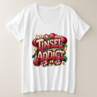 Camiseta Plus Size Diversão do viciado em Tinsel