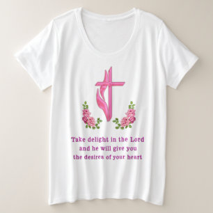 Camiseta Plus Size divirta-se com o Senhor
