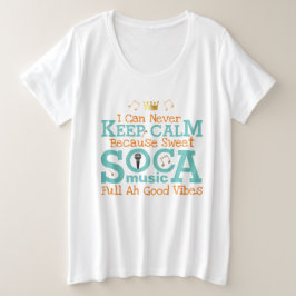 Camiseta Plus Size Doce SOCA Mantenha a Calma