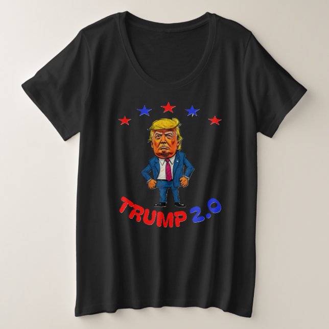 CAMISETA PLUS SIZE DONALD TRUMP 2.0 (Frente do Design)