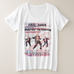Camiseta Plus Size Donald Trump Plus T-Shirt da Mulher do Tamanho
