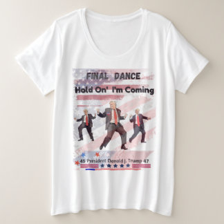 Camiseta Plus Size Donald Trump Plus T-Shirt da Mulher do Tamanho