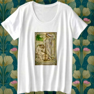 Camiseta Plus Size Donzelas da Música Art Nouveau Ilustração Vintage