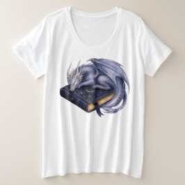 Camiseta Plus Size Dormindo no Grimório, Dragão Mágico