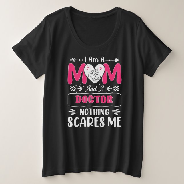 Camiseta Plus Size Doutor Mãe, Doutor Engraçado Mãe (Frente do Design)