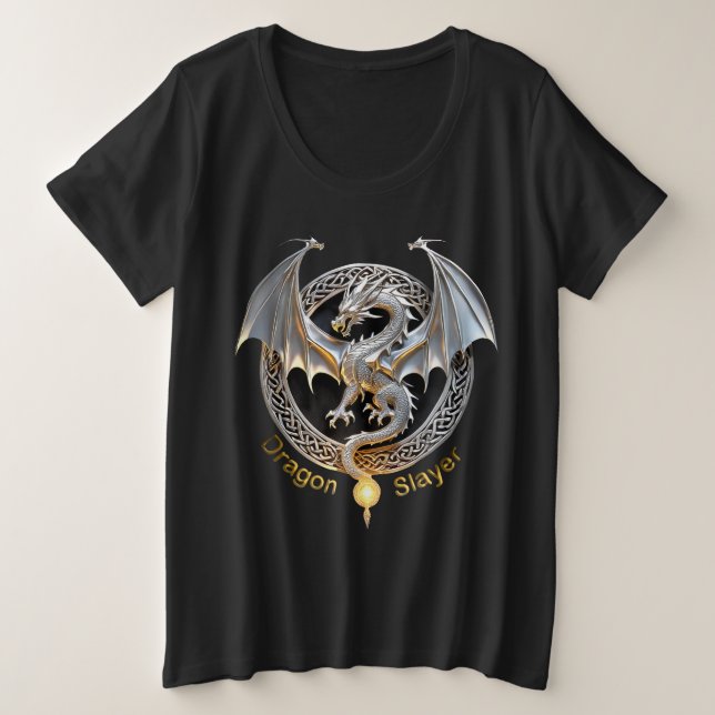 Camiseta Plus Size Dragão (Frente do Design)