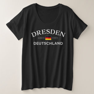 Camiseta Plus Size Dresden Deutschland Coordenadas Alemão