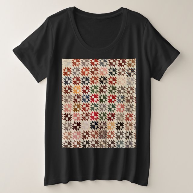Camiseta Plus Size Duplo X colcha (Frente do Design)